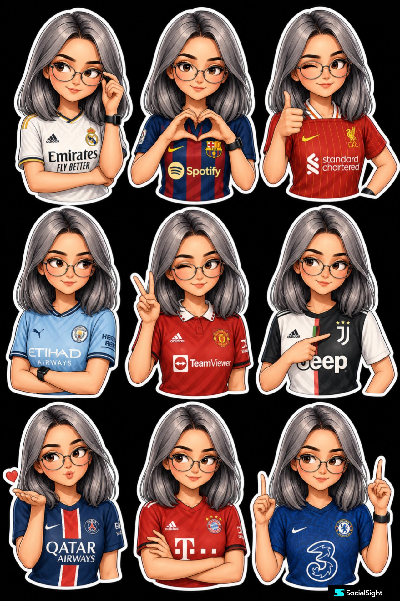 Chibi Glasses Girl Avatar