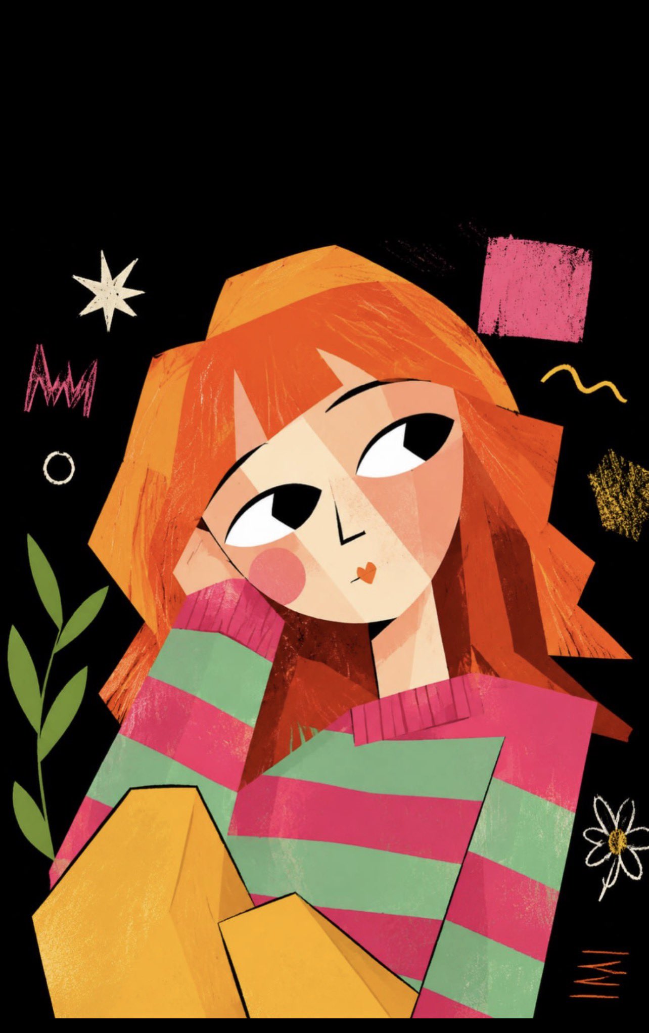 Cute Cubist Minimal Portrait