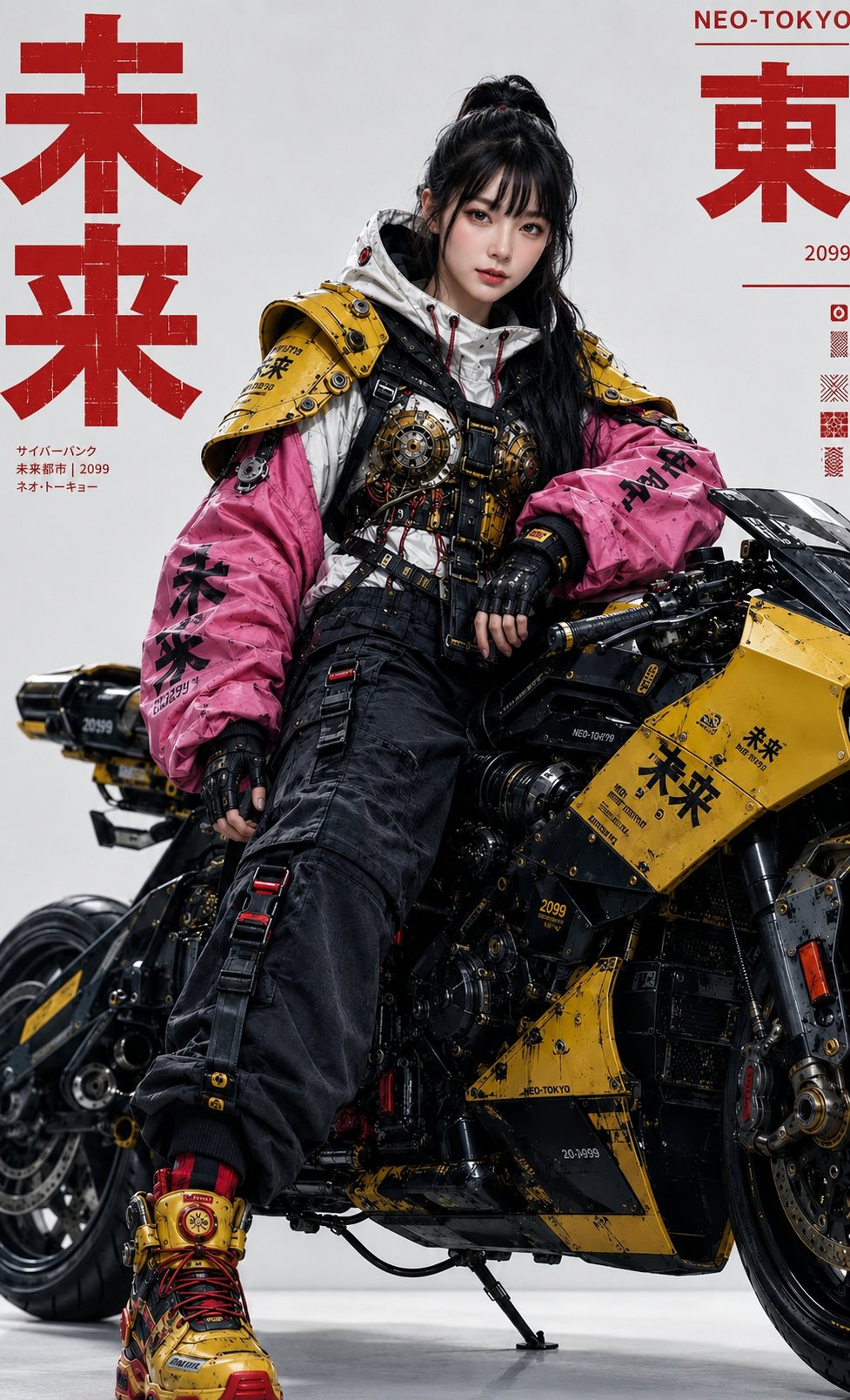 Cyberpunk Techwear Fashion Portrait