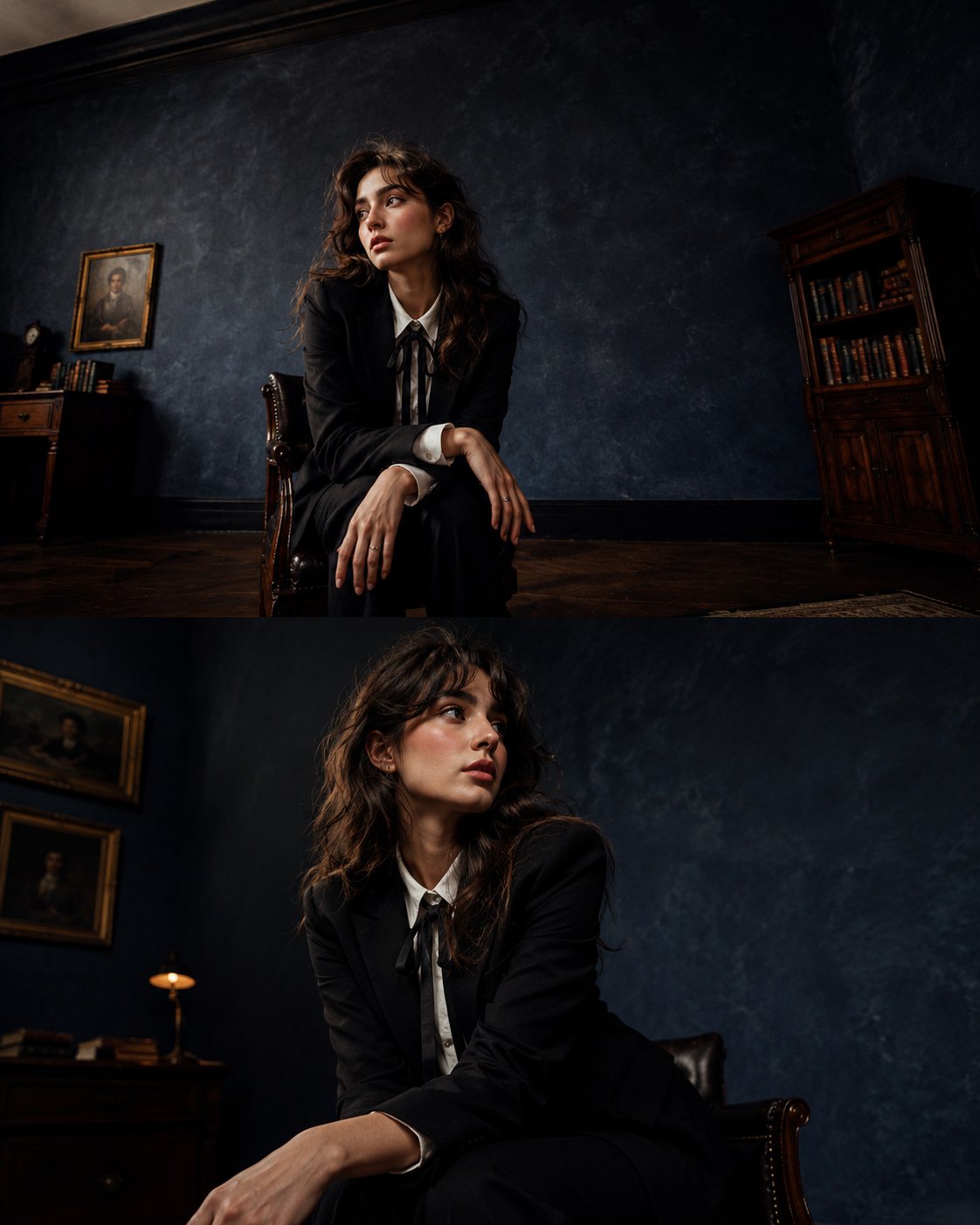 Dark Academia Vintage Portrait