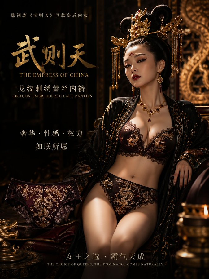 Wu Zetian Dragon Lace Lingerie Ad