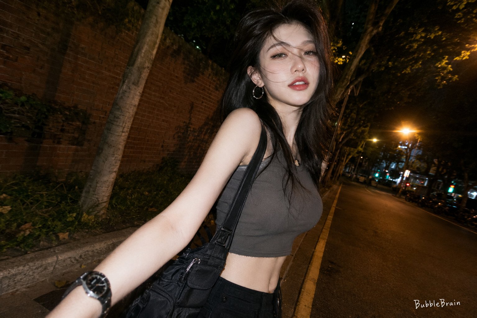 Night Street Hot Girl Selfie