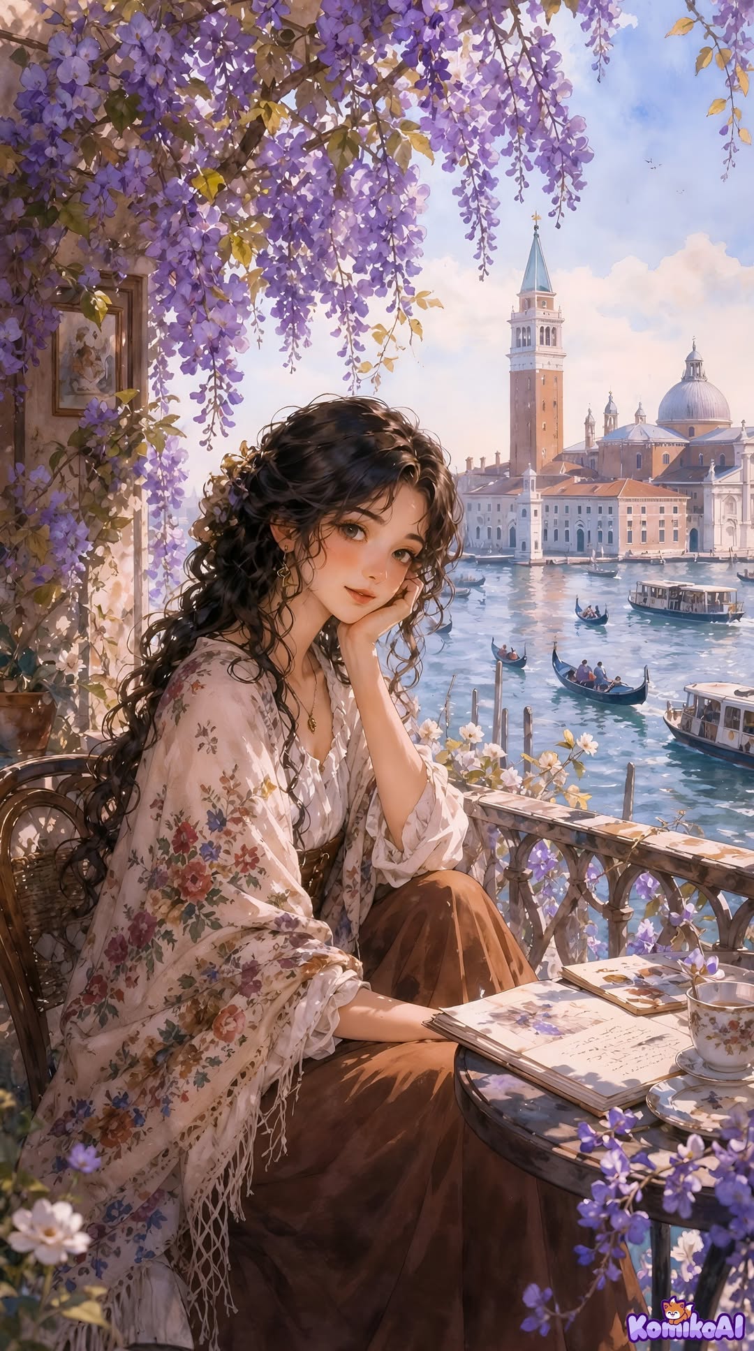 Dreamy Anime Flower Maiden