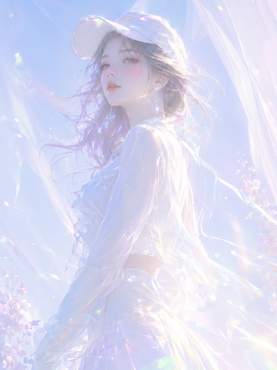 Iridescent Dreamy Soft Illustration