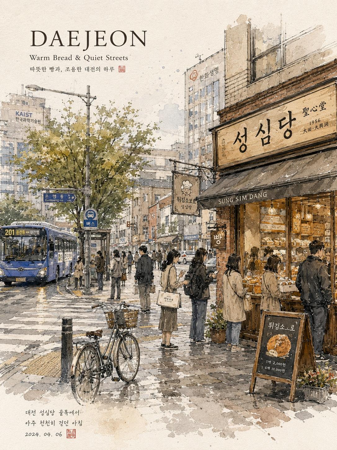 Seoul Watercolor Travel Diary