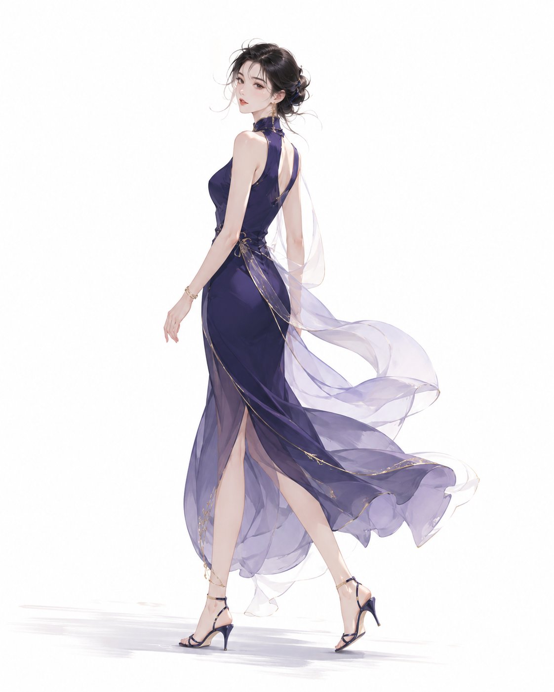 Walking Grace: Minimalist Dress