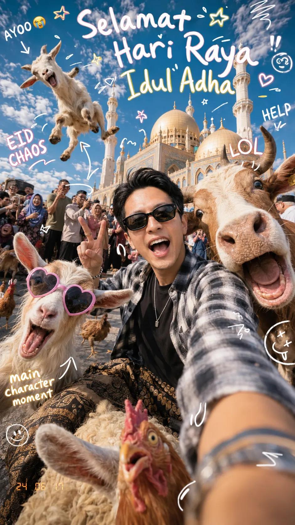 Cute Eid Chaos Selfie Vibes