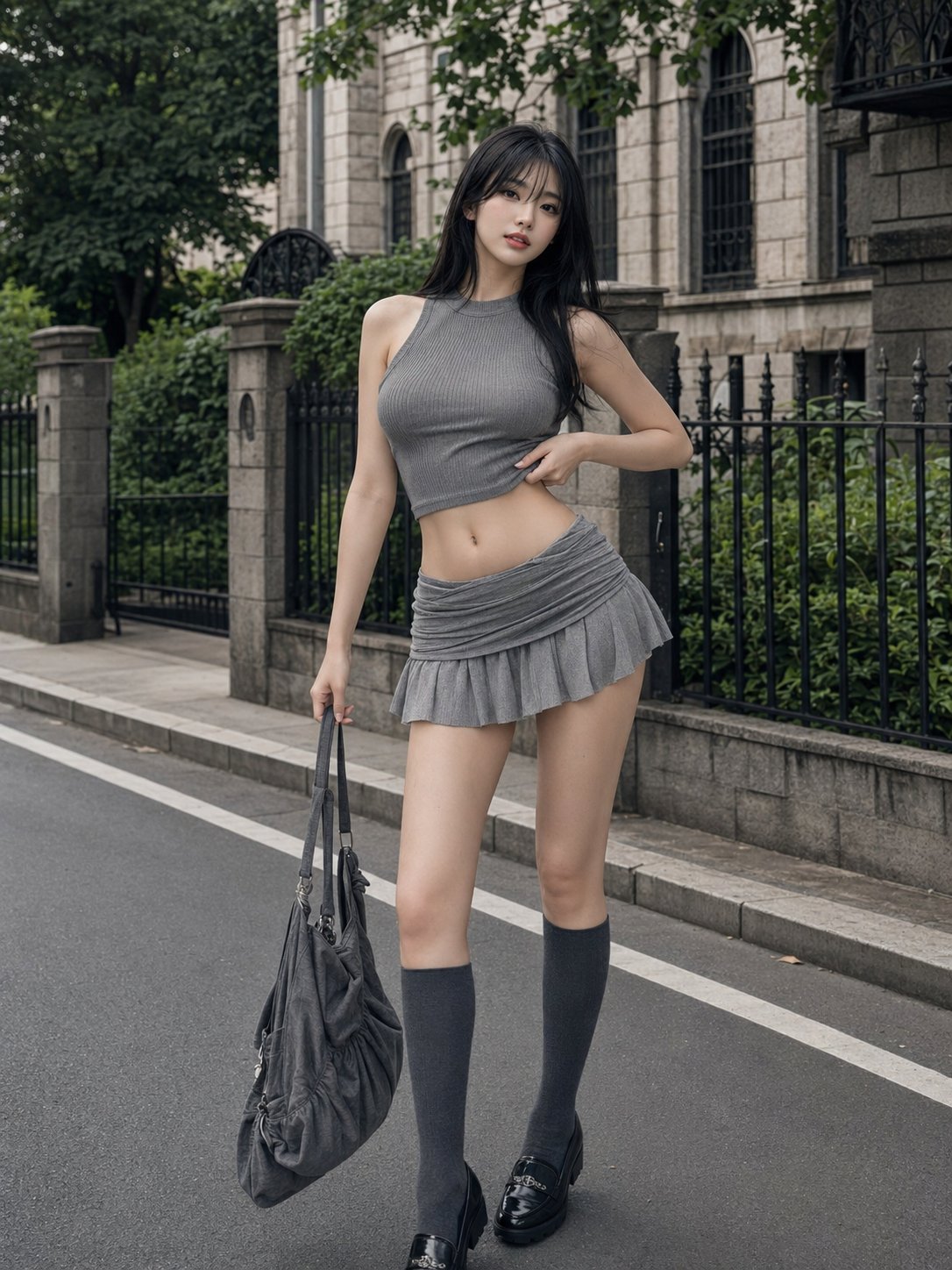 Urban Korean Street Fashion Portrait
