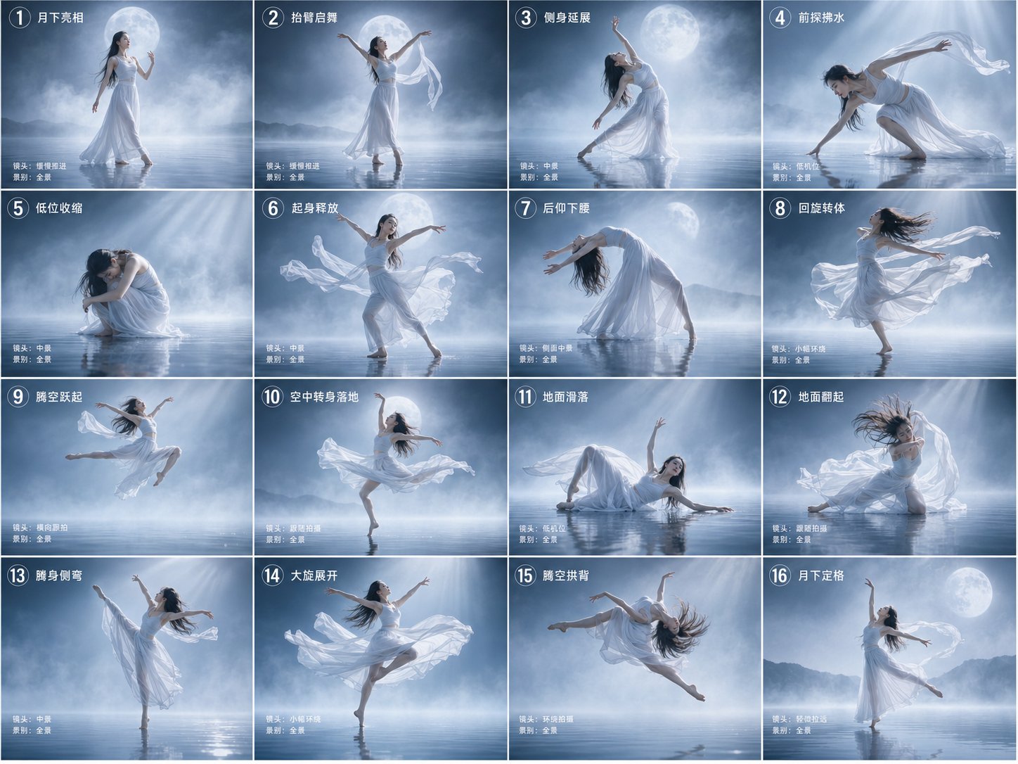 Moonlight Mist Modern Dance Storyboard