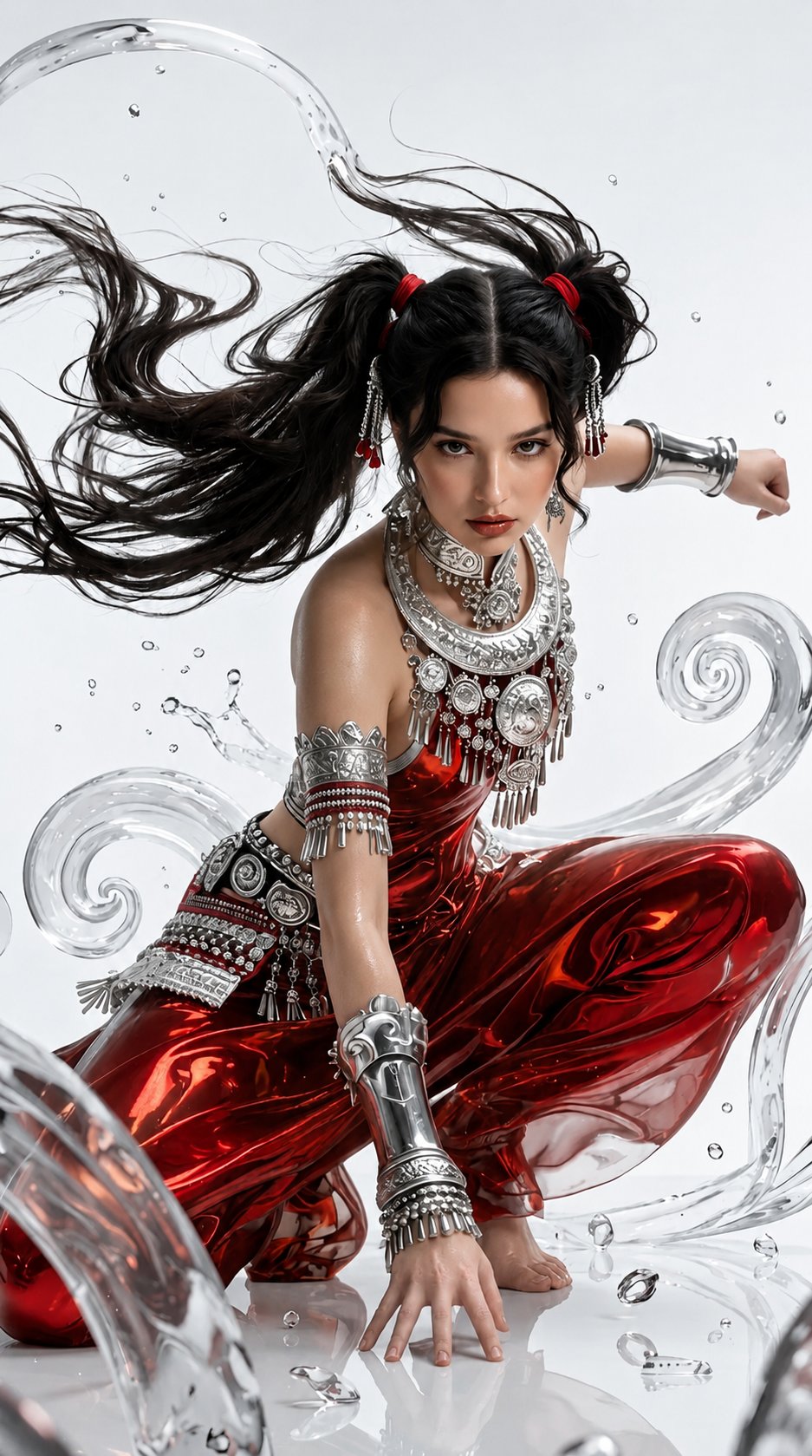 Aquatic Fantasy Warrior Crouching