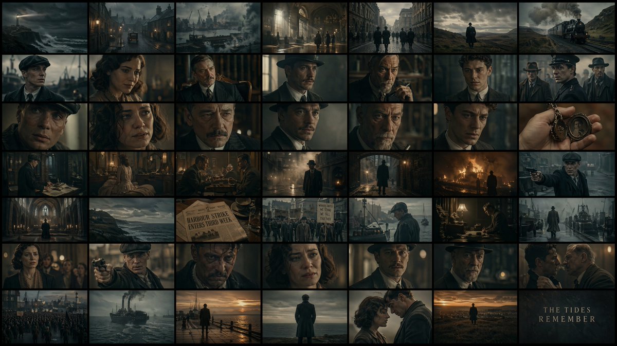 Cinematic Film Frame Grid