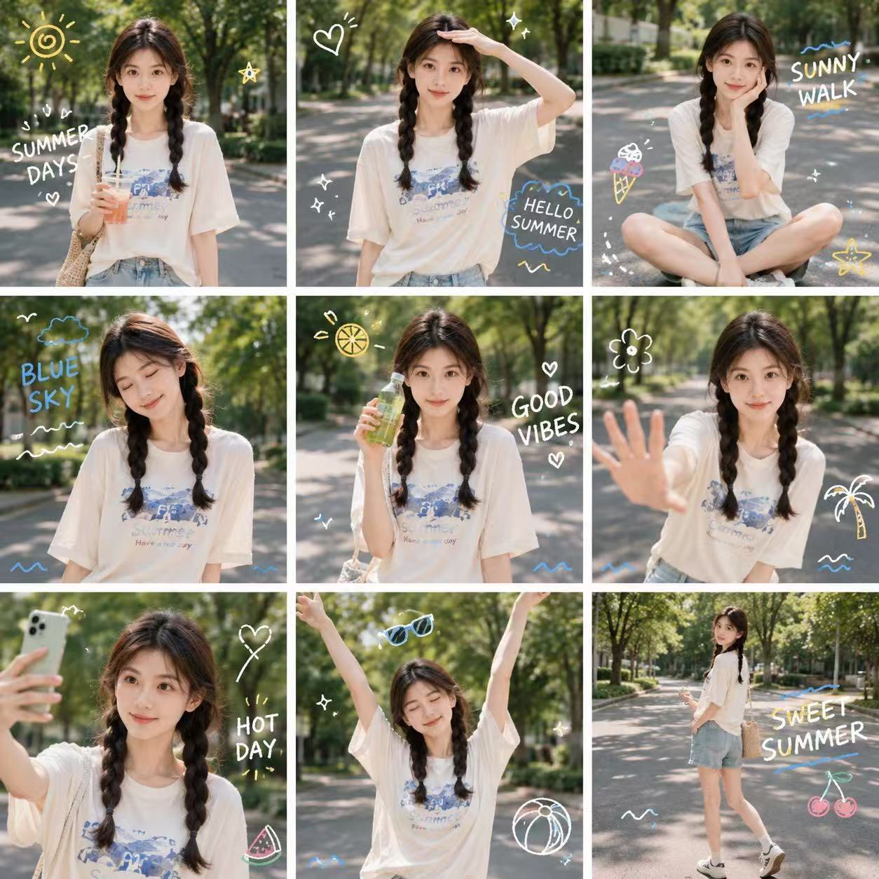 Summer 3x3 Film Collage