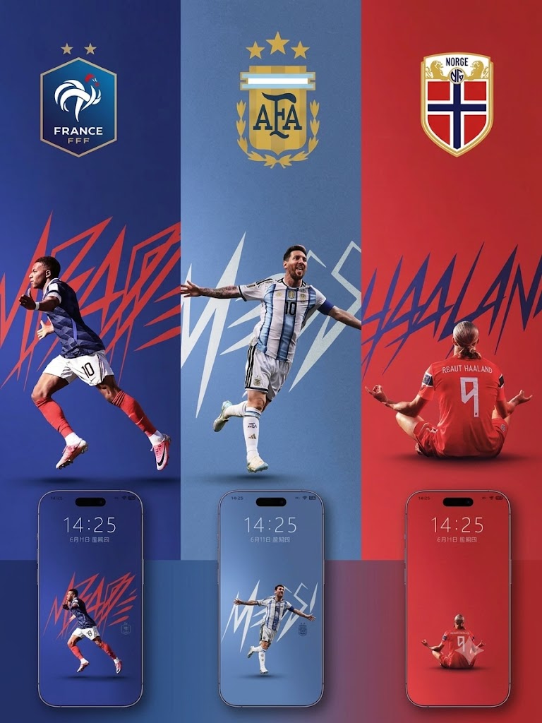 Football Stars Wallpaper Collage