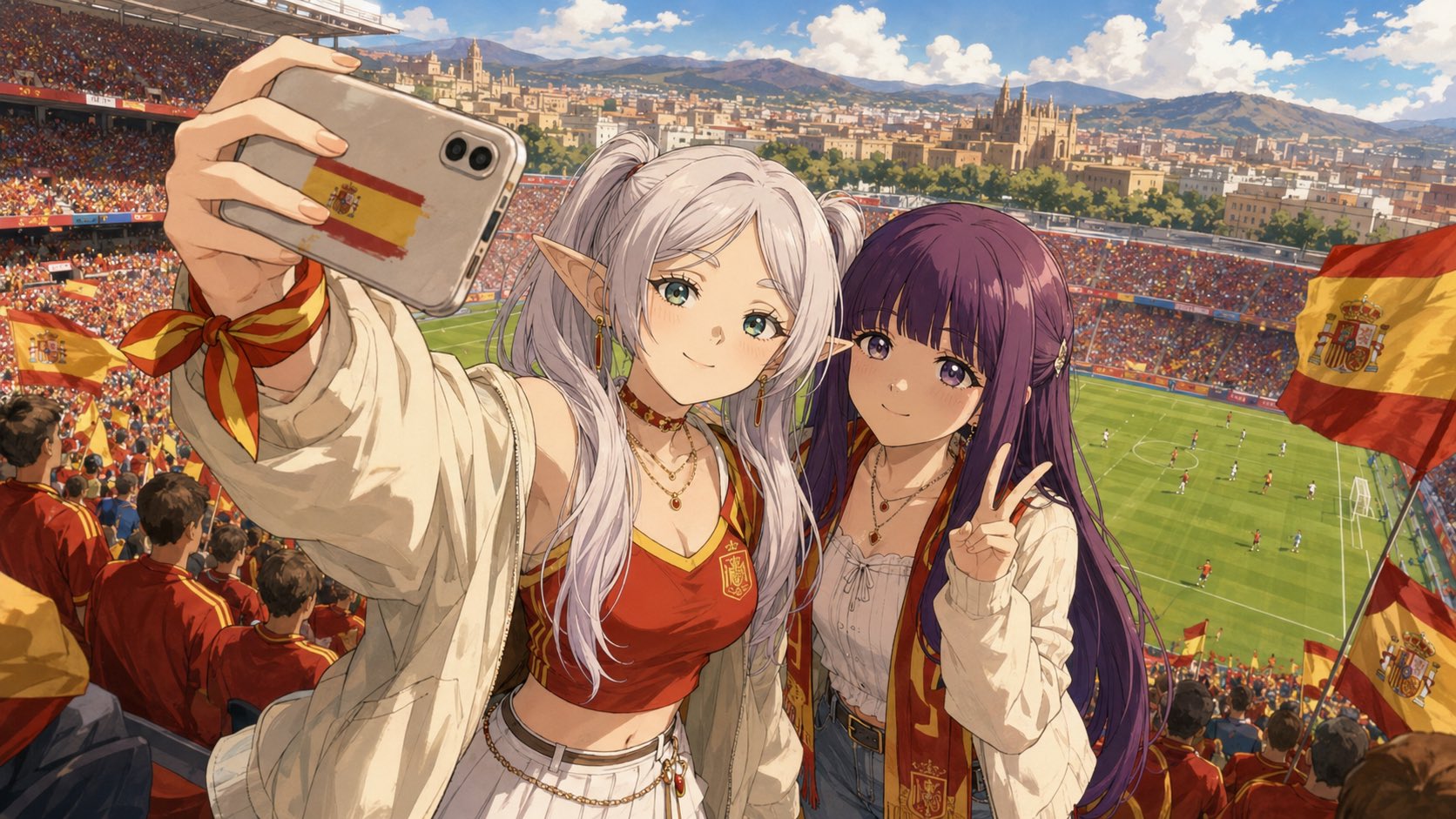 Frieren Ferren Spain Football Selfie