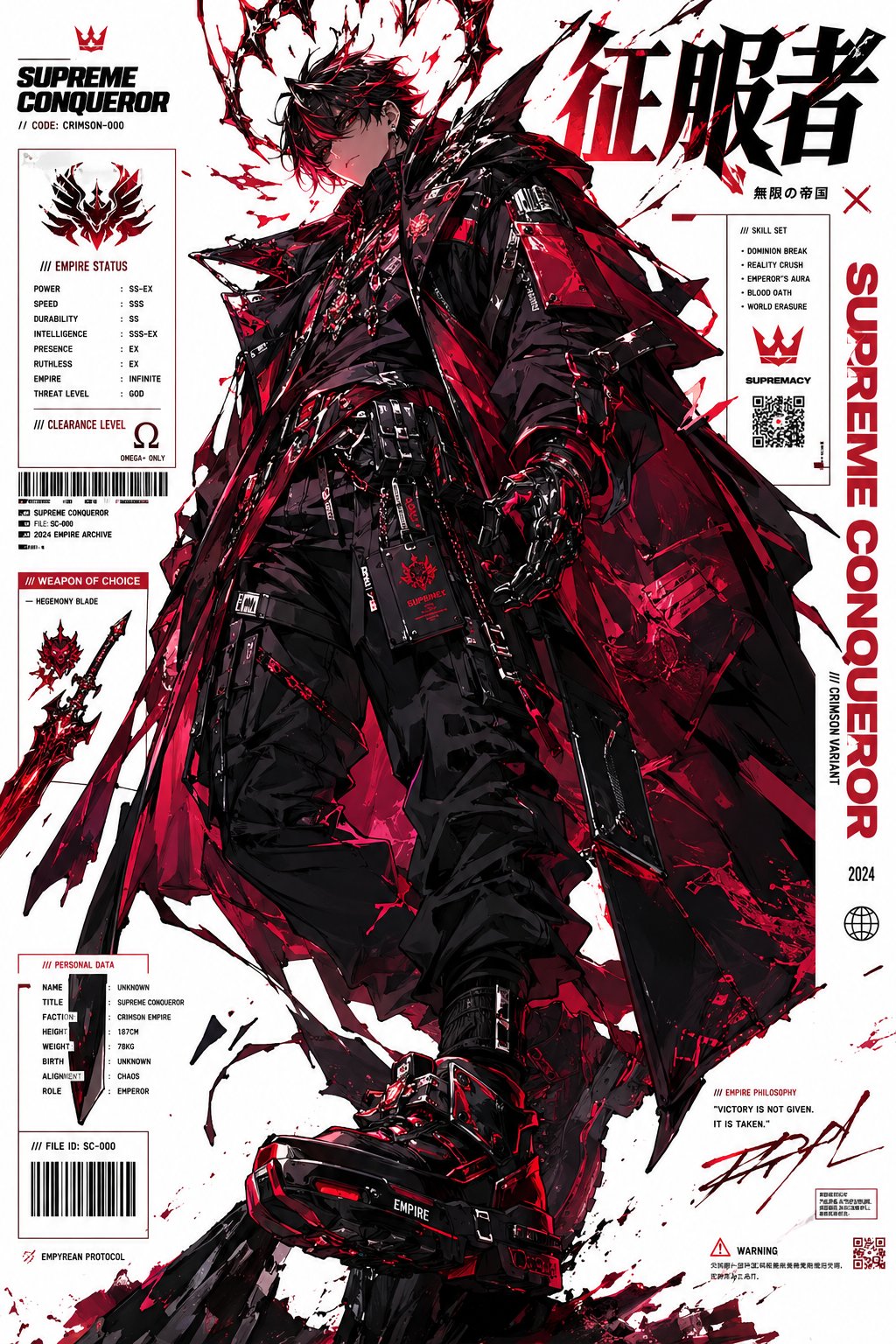 Futuristic Anime Character Poster Design