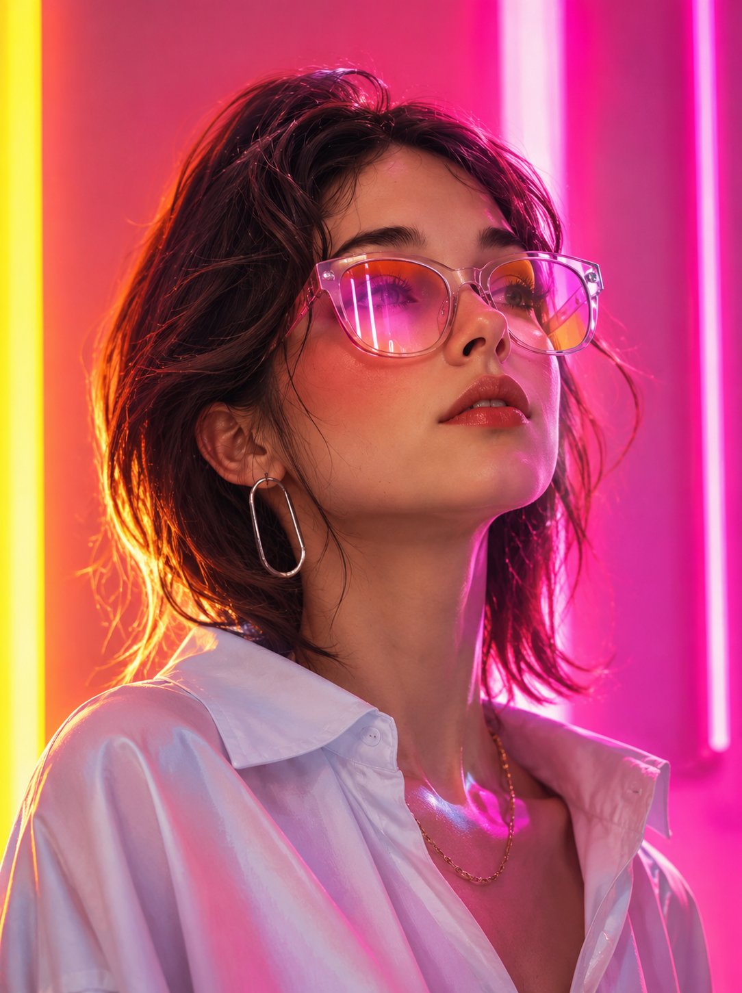 Neon Dream Fashion Portrait