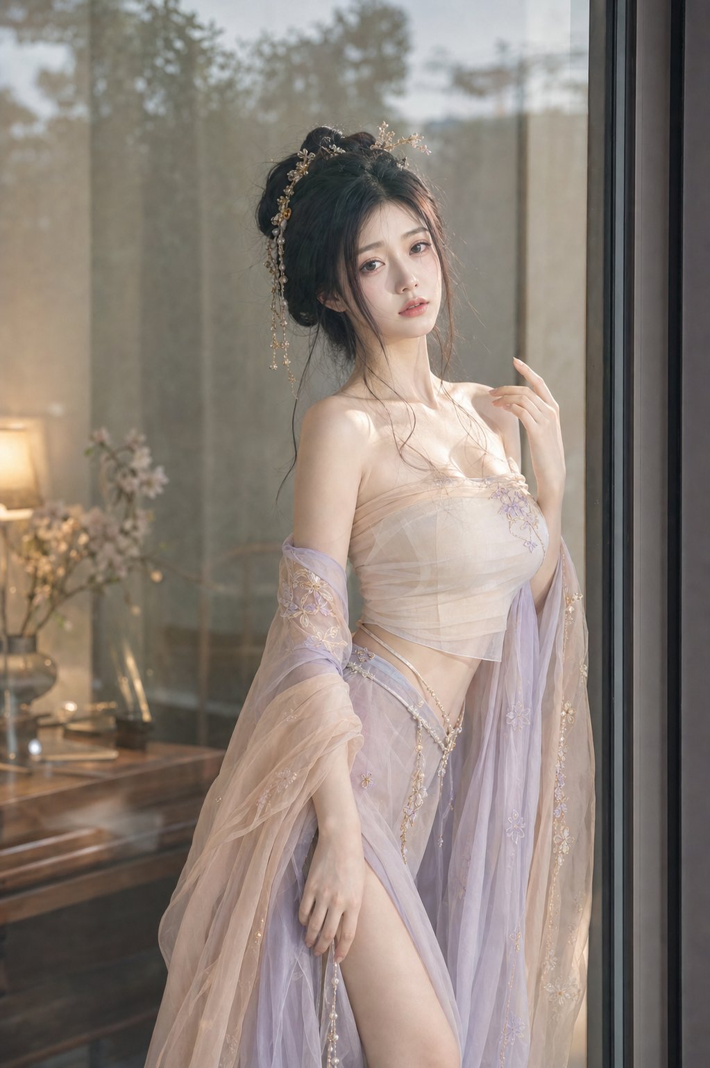 Ethereal Glass Overlay Portrait