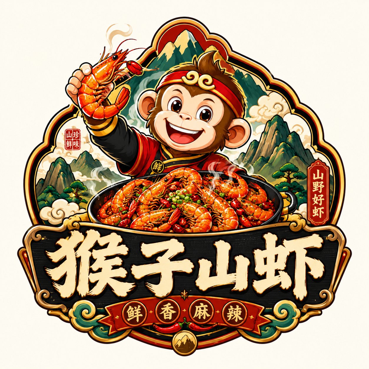 Guochao Restaurant Badge Design Guide