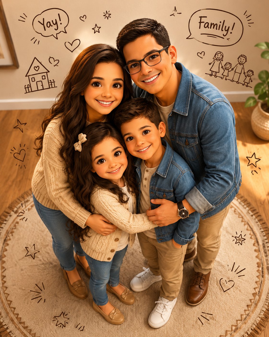 3D Animated Family Portrait Creation Guide