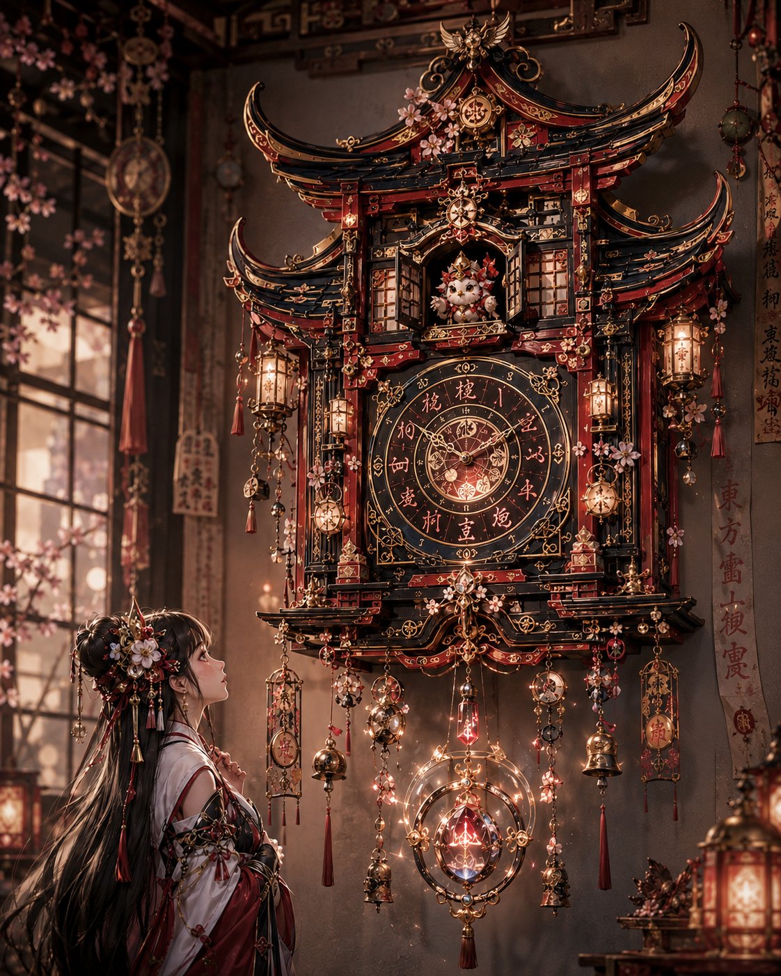 Fantasy Shrine Cuckoo Clock