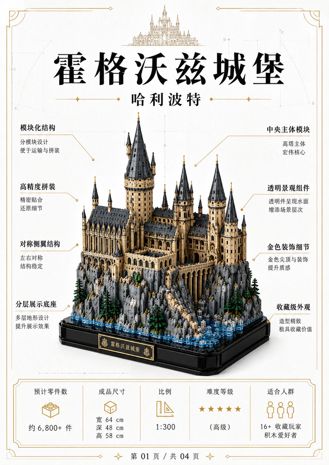 Hogwarts Modular Block Blueprints