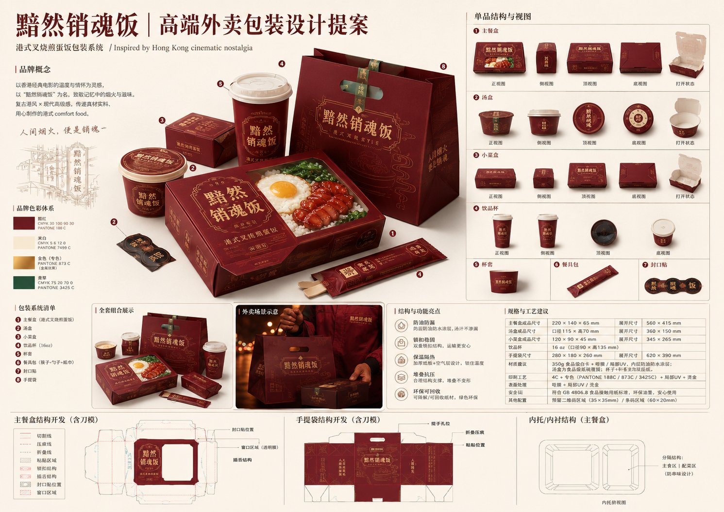 Premium Takeout Packaging Design Board
