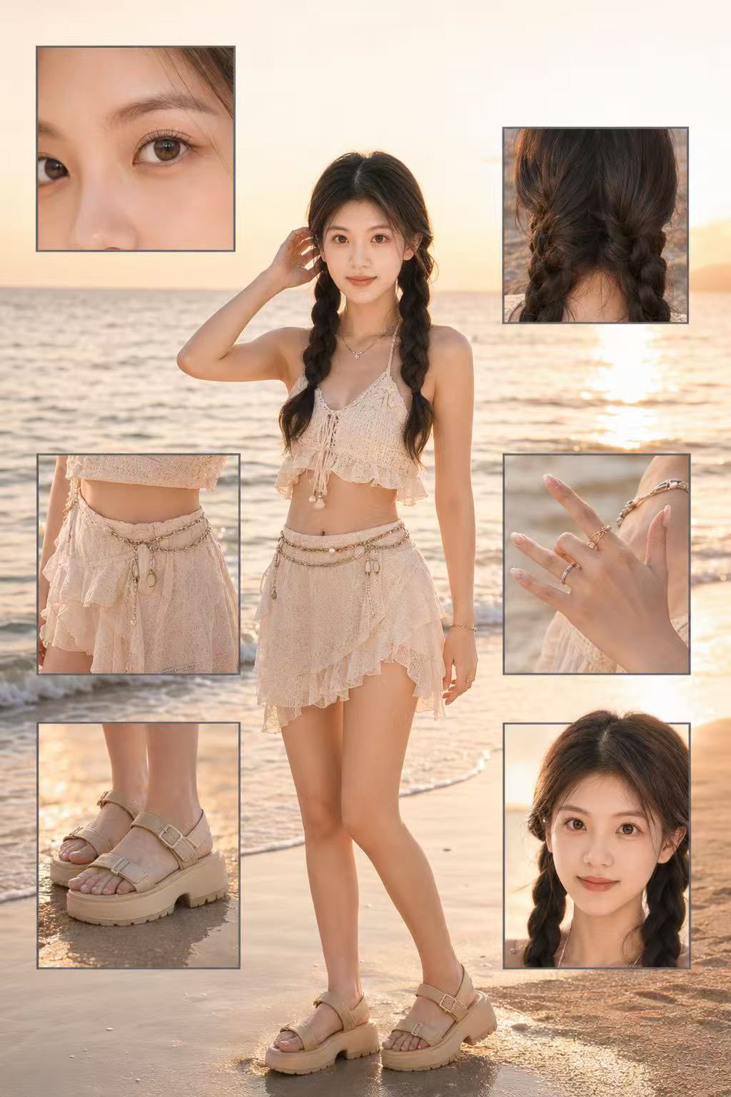 Golden Hour Beach Fashion Editorial