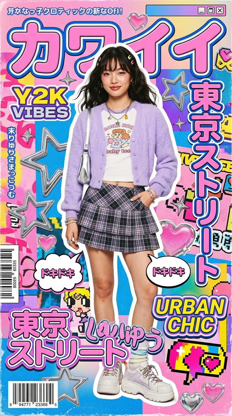 Y2K Cute Fashion Editorial Poster