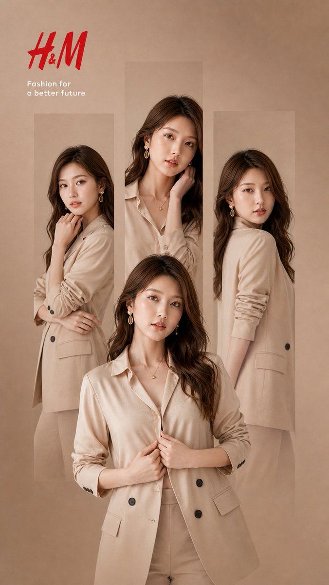 H&M Minimalist Beige Fashion Editorial