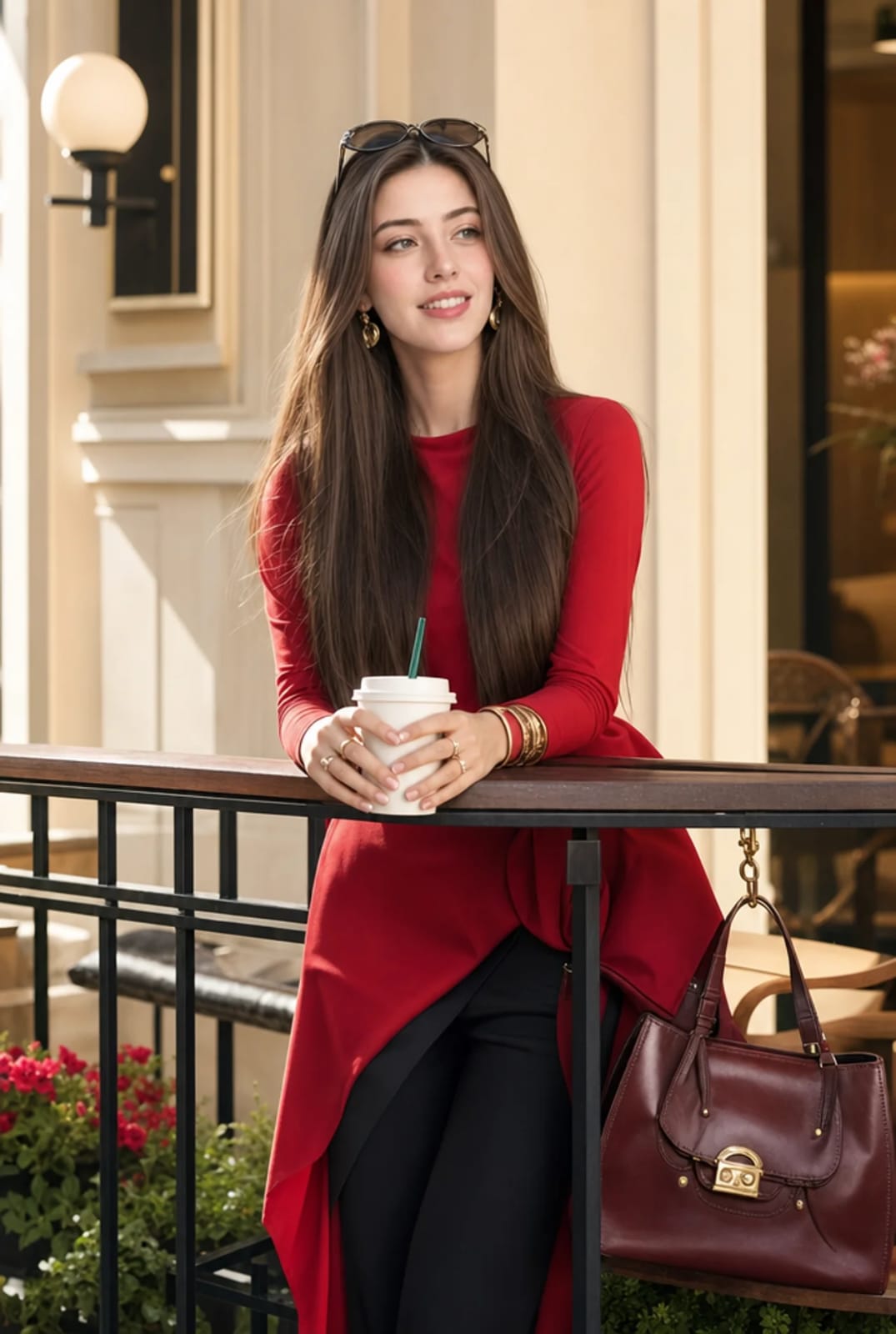 Red Fashion Editorial Portrait