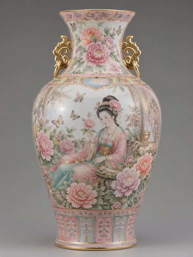Imperial Famille Rose Porcelain Vase