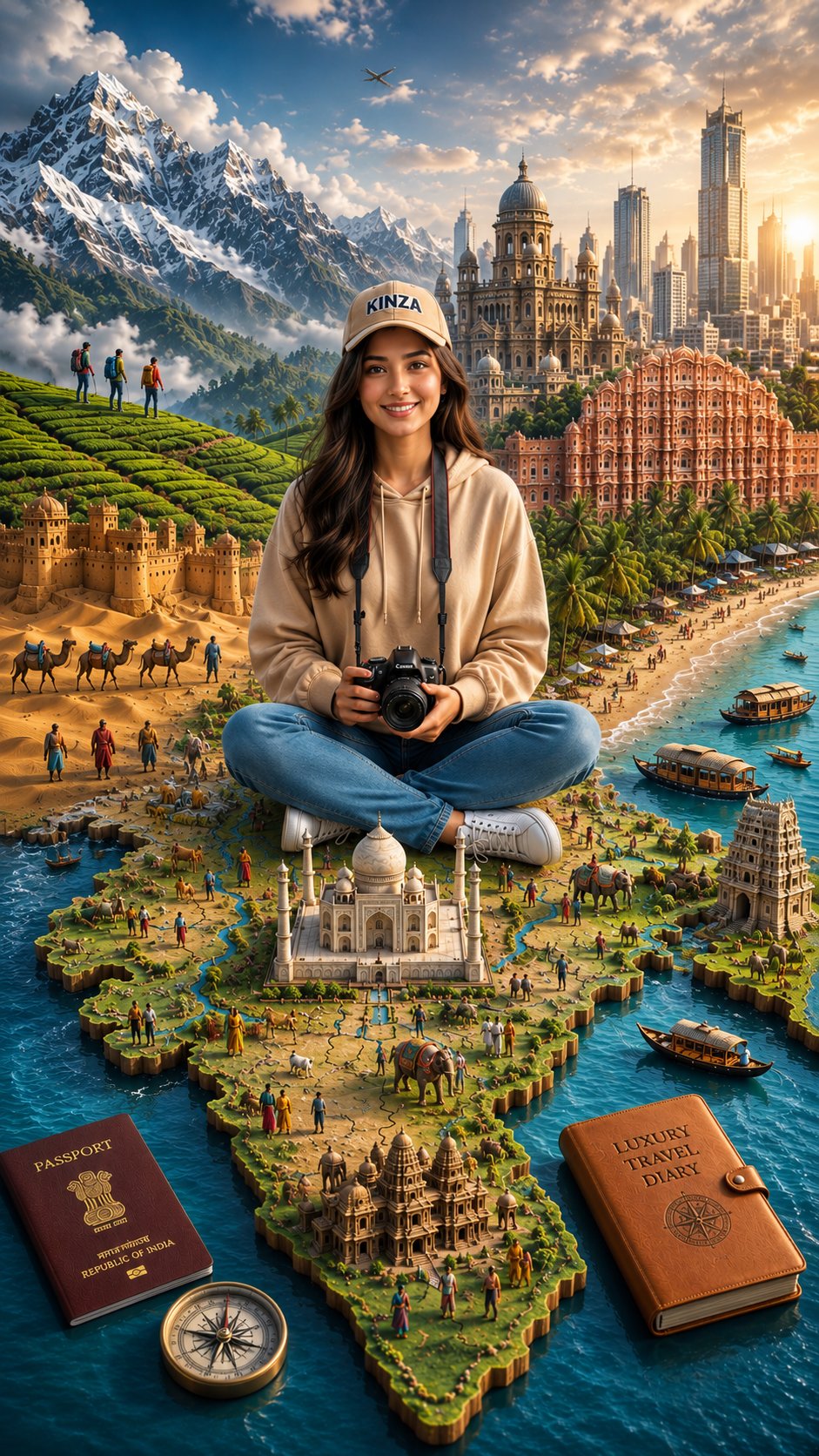 India 3D Miniature Travel Diorama