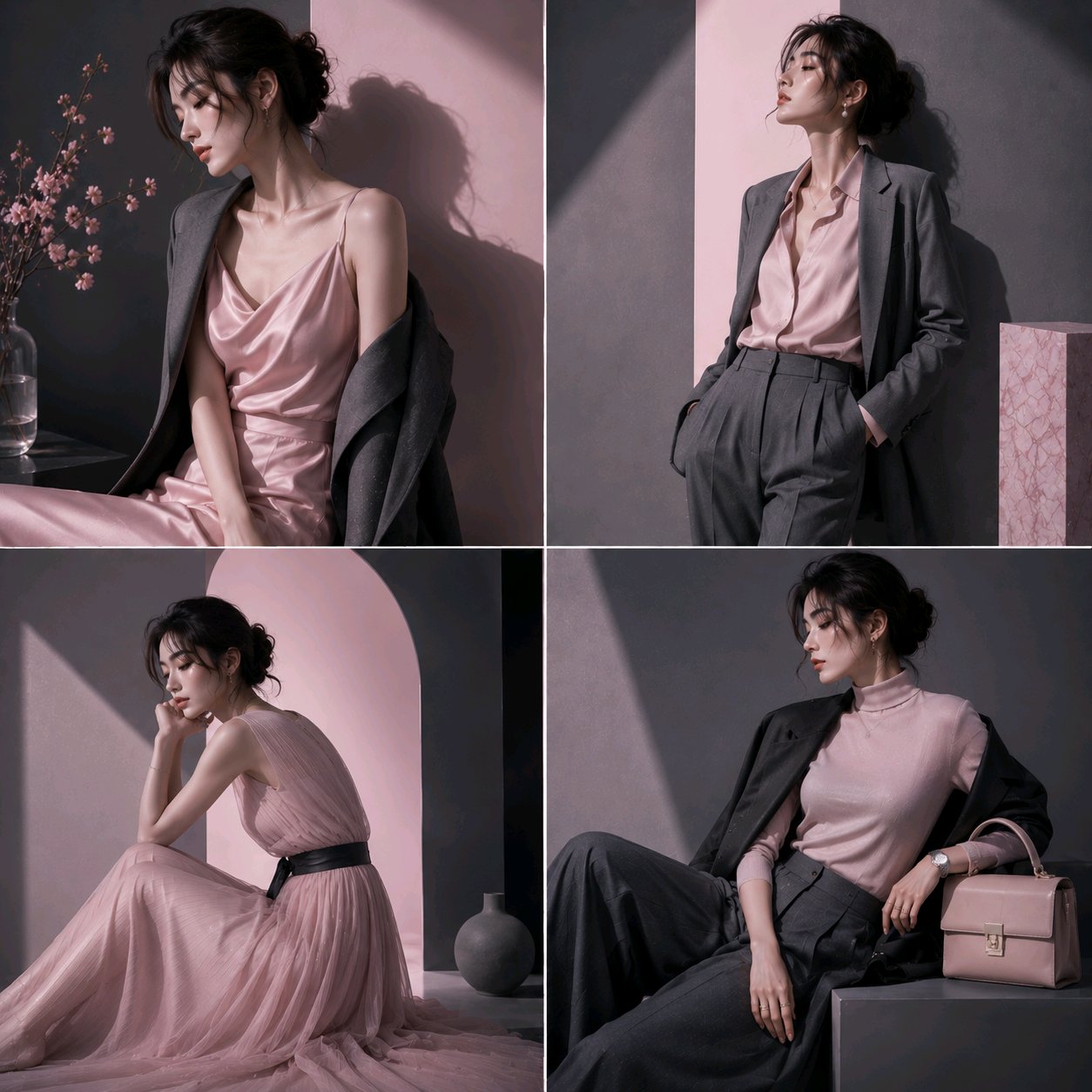 High Fashion Four-Panel Editorial