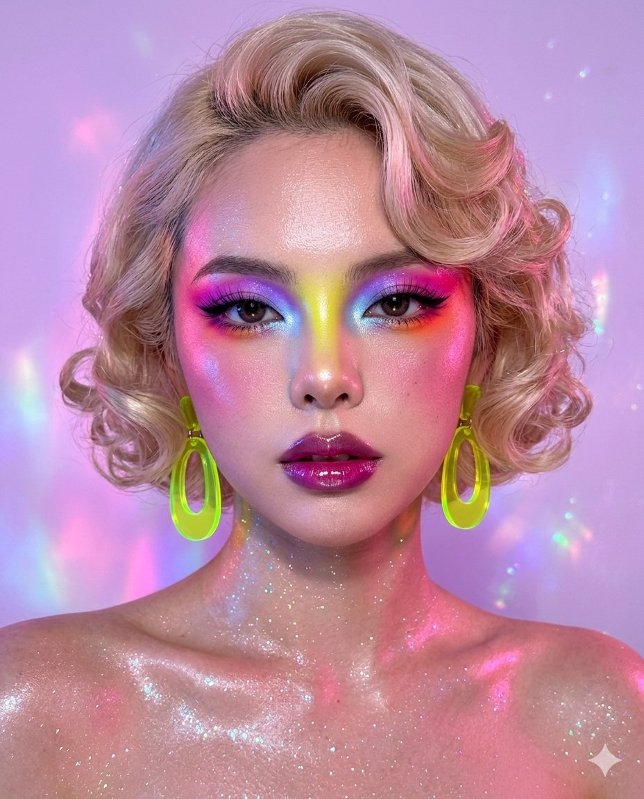 Neon Dream Beauty Portrait