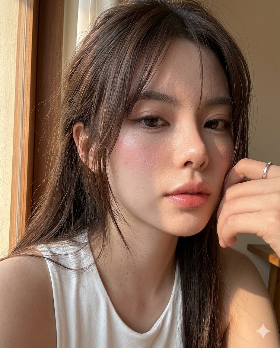 Intimate Sunny Window Selfie Portrait