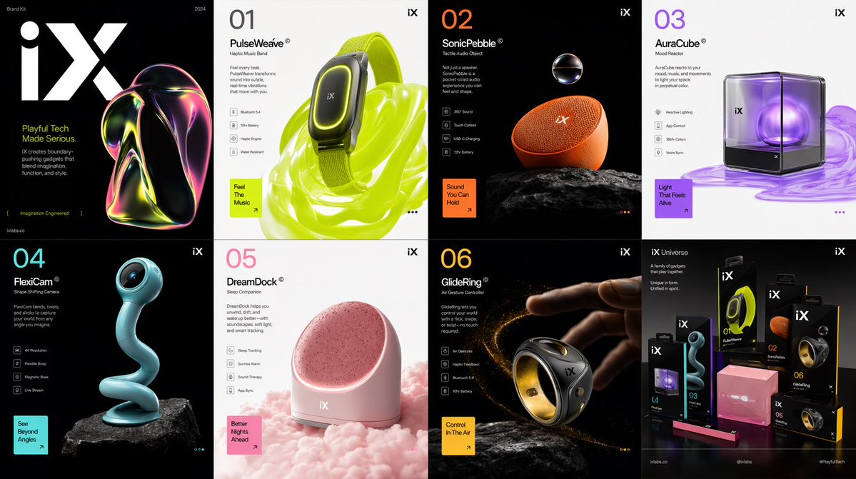 iX Futuristic Gadget Brand Kit
