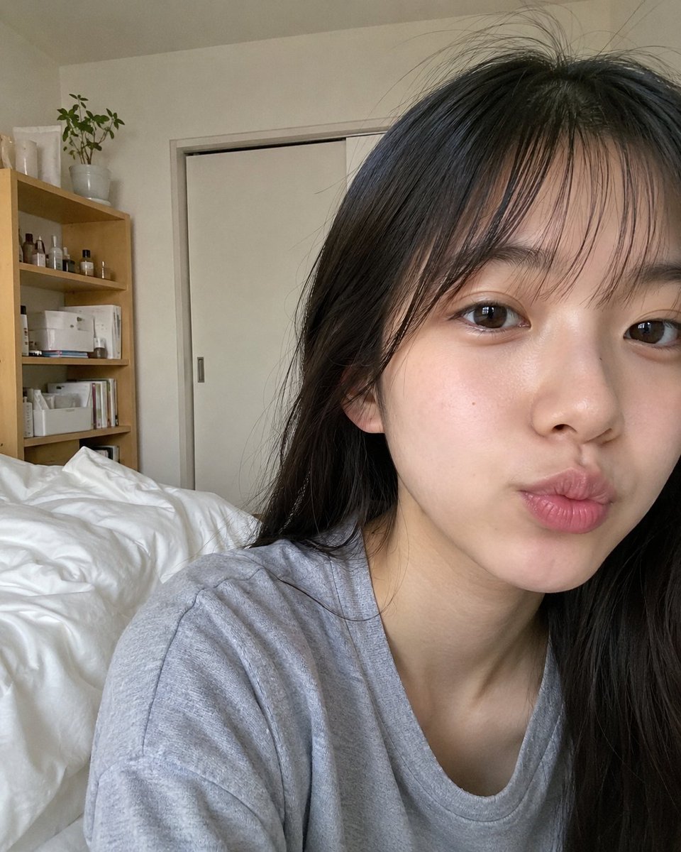 Morning Bedroom Playful Selfie