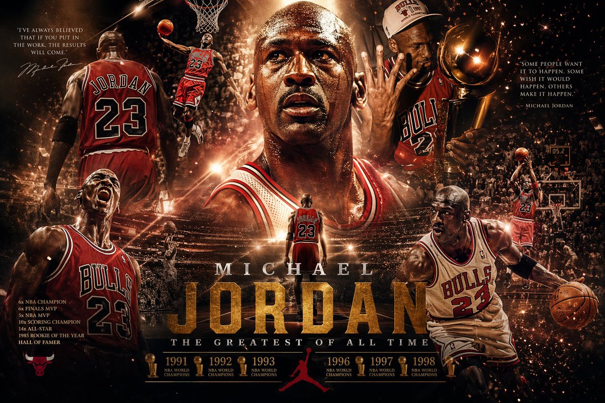 Epic Michael Jordan Career Poster