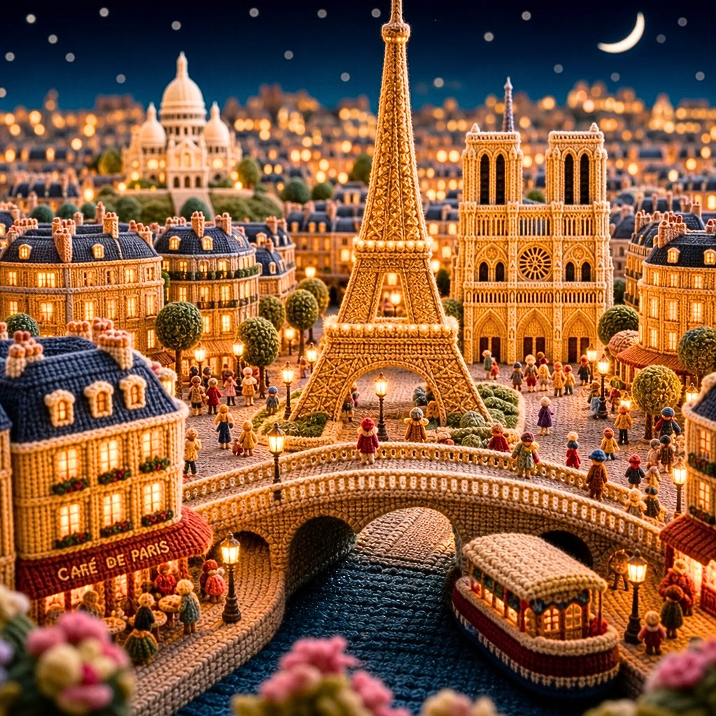 Knitted Yarn Miniature City