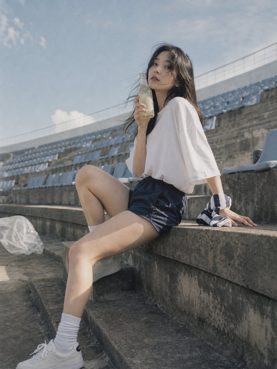 Stadium Steps Japanese Negative Film Idol