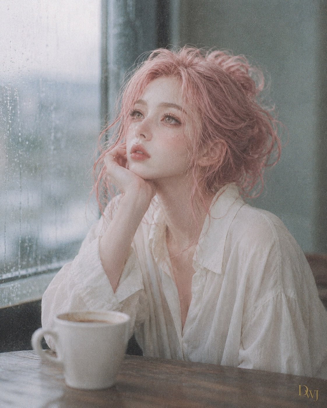 Rainy Day Film Portrait Melancholy