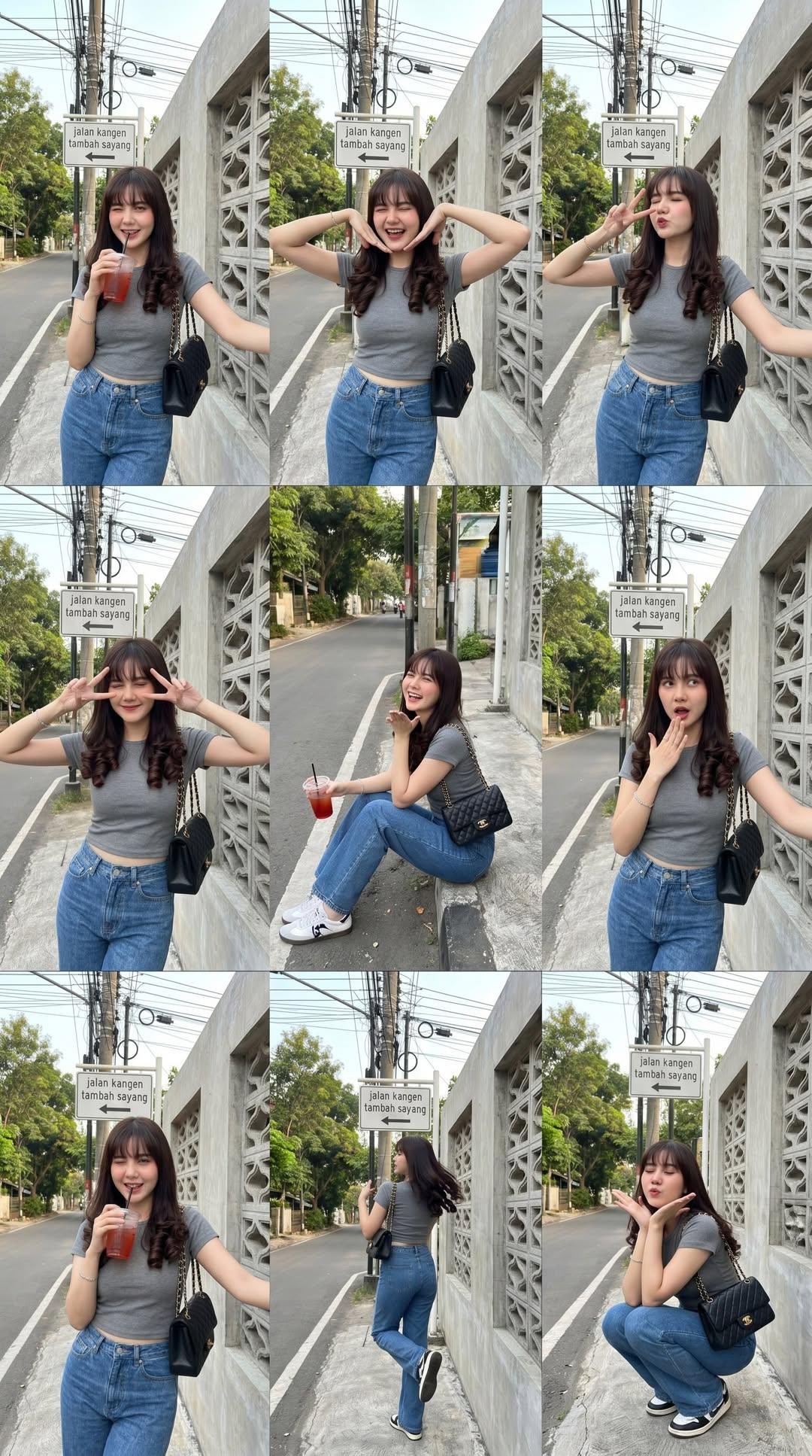 Korean Street Style Photo Collage