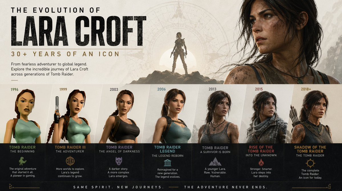 Lara Croft Evolution Poster