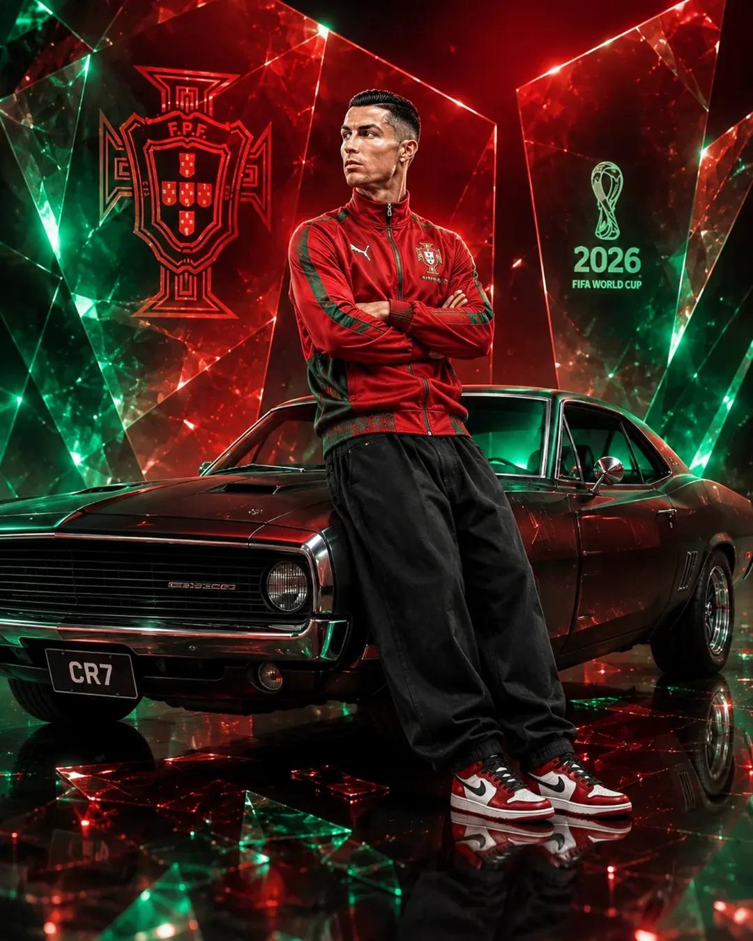 Portuguese Football Star World Cup Poster