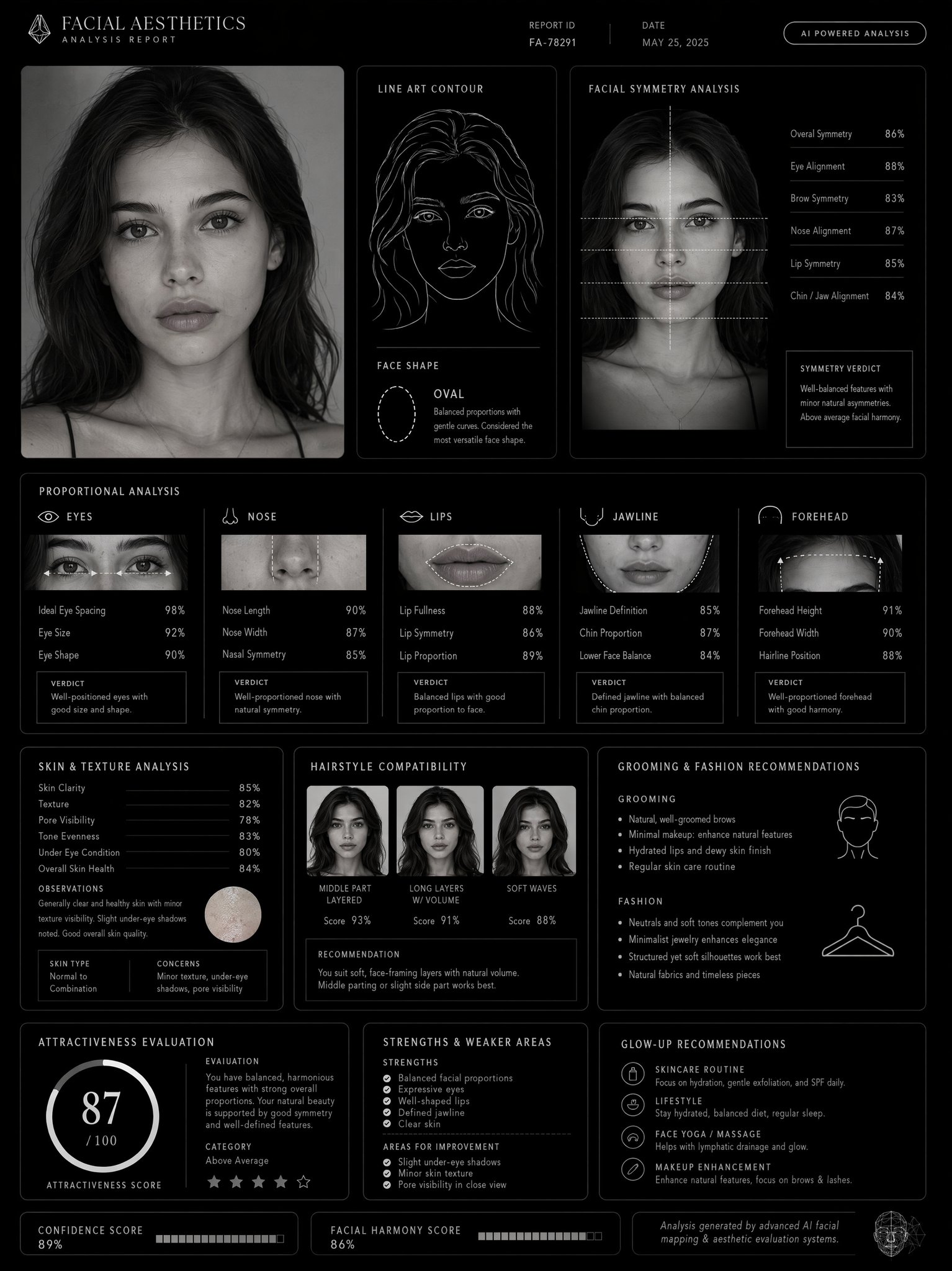 AI Facial Aesthetics Analysis Report