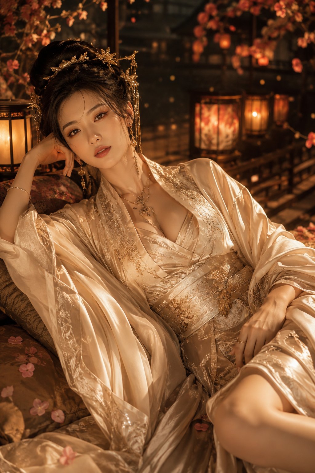 Lantern Glow Hanfu Beauty