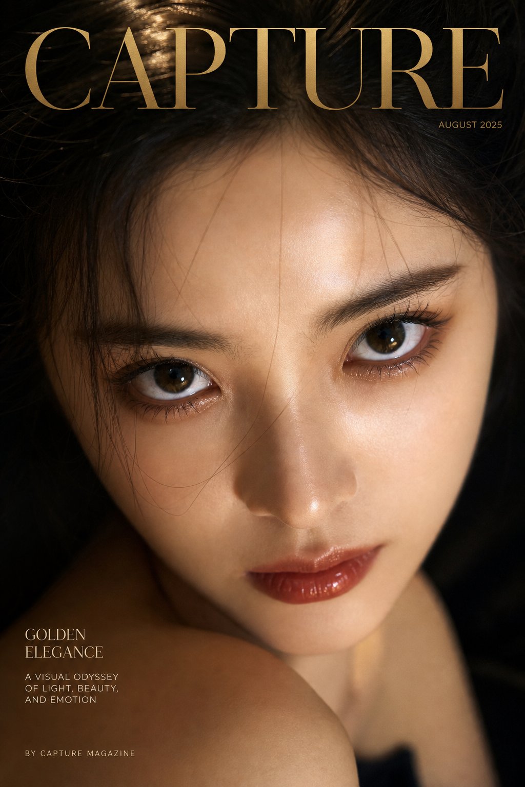 Luxurious Gold Noir Portrait