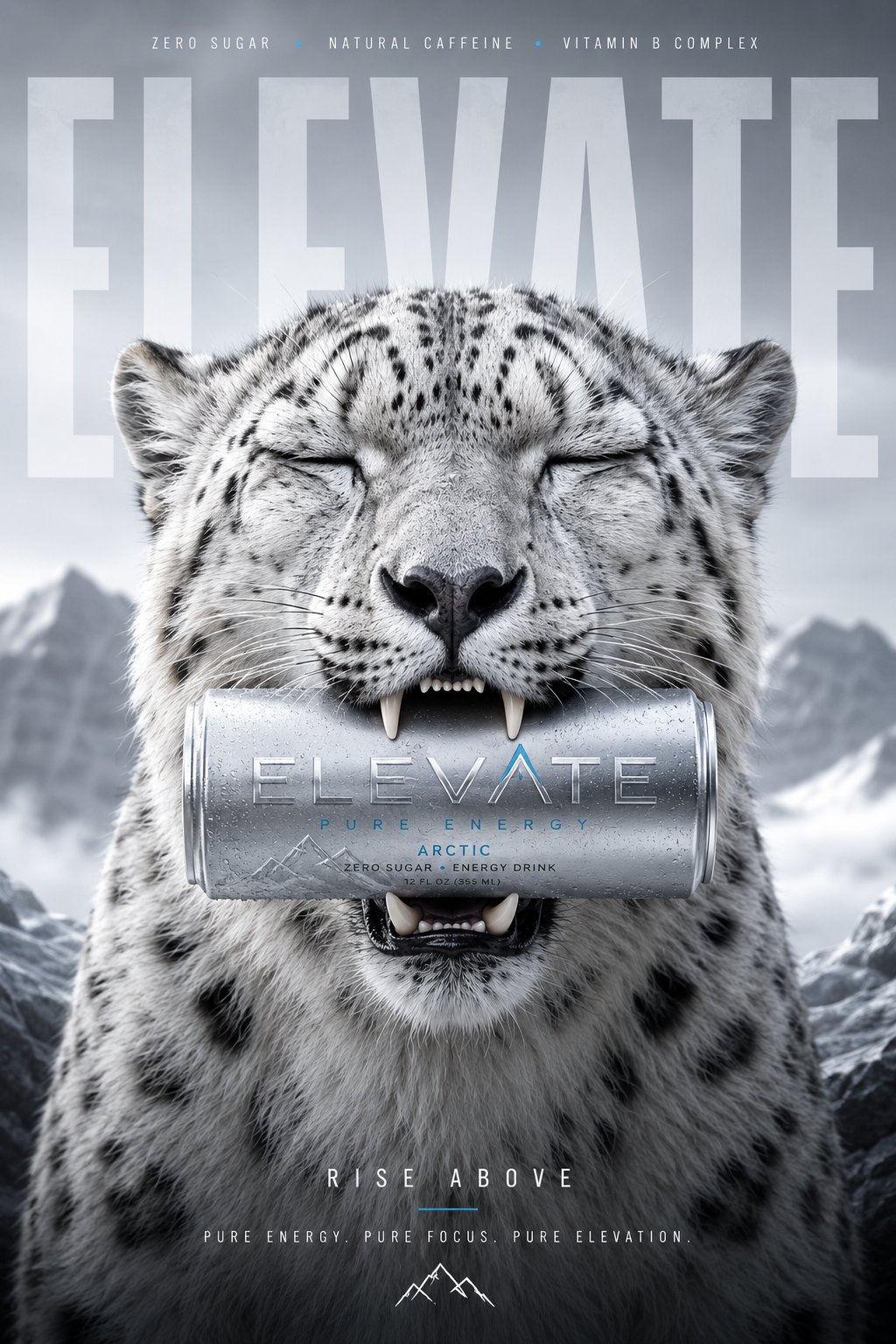 Snow Leopard Silver Energy Luxury Ad