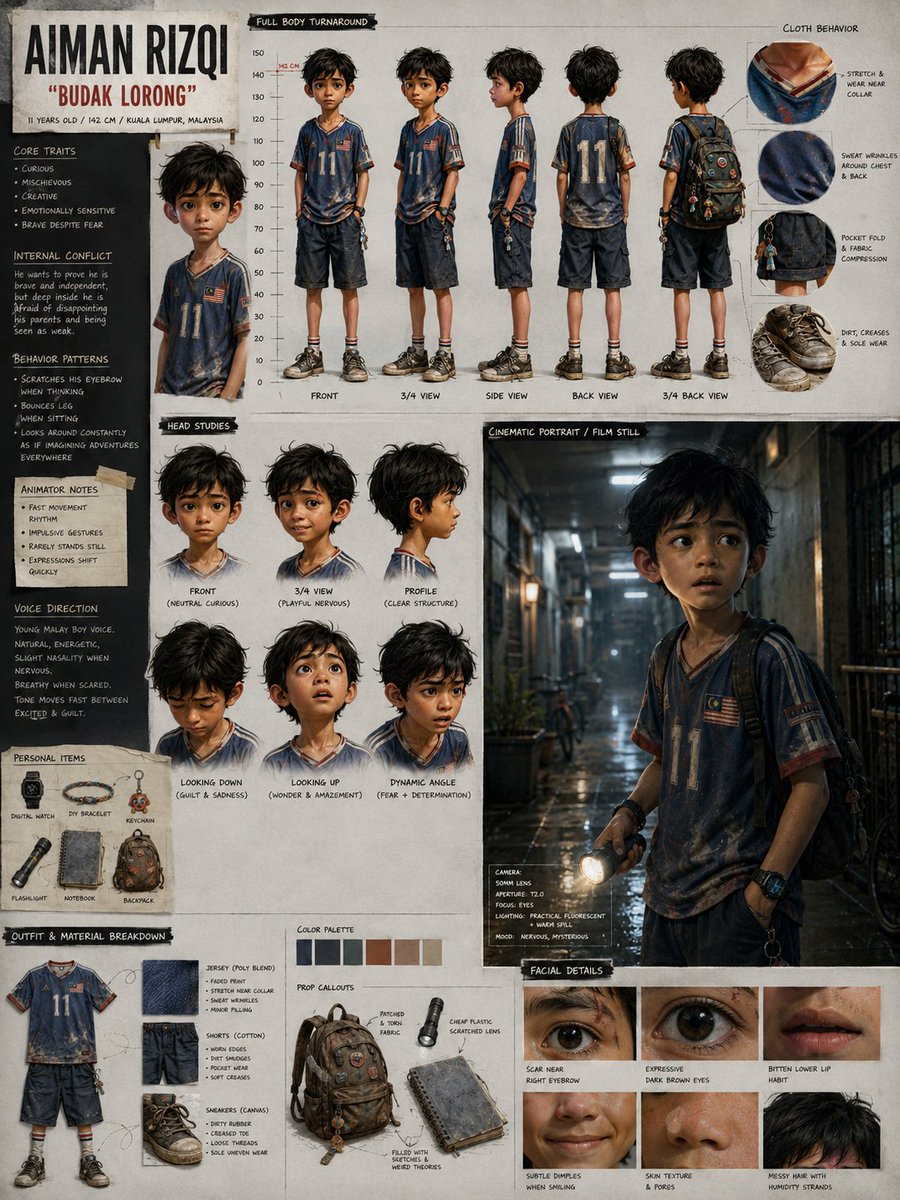 Malaysian Boy Character Design