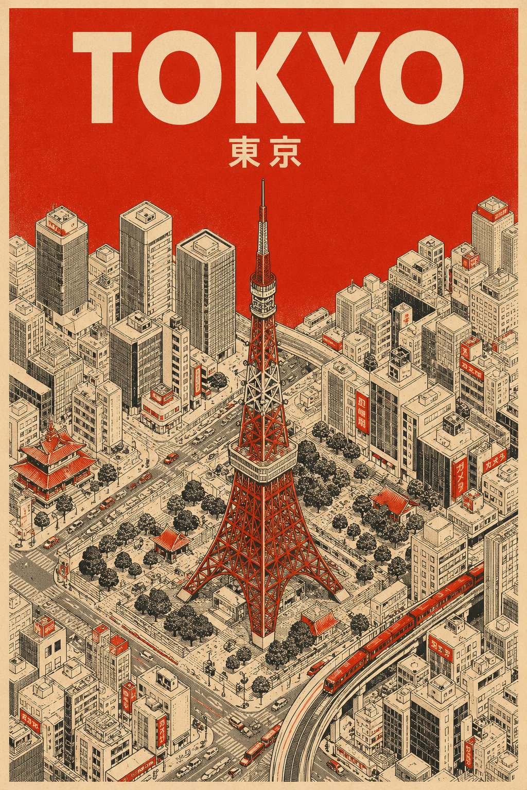 Mid-Century City Travel Poster